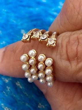 Gold plated Cluster Ring - 4 individual rings shown all together. Sale is for 1